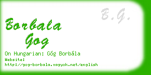 borbala gog business card